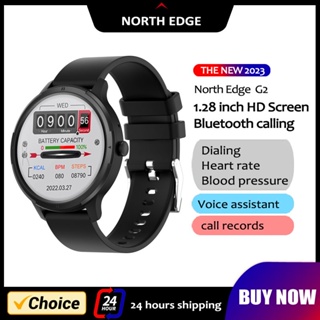 North EDGE นาฬิกาข้อมือสมาร์ทวอทช์ เชื่อมต่อบลูทูธ HR BP SPO2 IP67 หน้าจอสัมผัส สําหรับ Android และ IOS