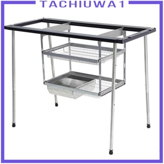 [Tachiuwa1] ชั้นวางของสเตนเลส แบบตั้งโต๊ะ สําหรับทําอาหาร ตั้งแคมป์ ท่องเที่ยว