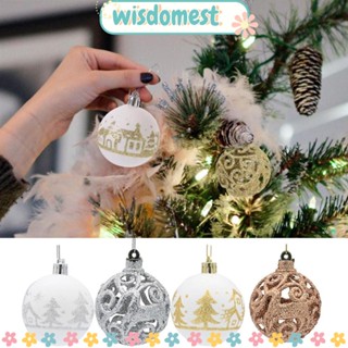 Wisdomest ลูกบอลแขวนตกแต่งบ้าน เทศกาลคริสต์มาส 9 ชิ้น/ชุด