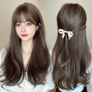 Hot Sale# wig womens full head set mid-length hair 2022 fashion new wig set suitable for round face hairstyle simulation natural 8cc