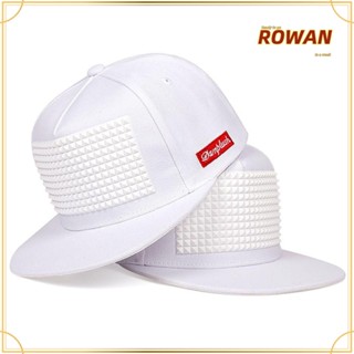 Rowans หมวกเบสบอล ผ้าฝ้าย ระบายอากาศ ทรงสามเหลี่ยม 3 สี สไตล์ฮิปฮอป สําหรับผู้ชาย และผู้หญิง