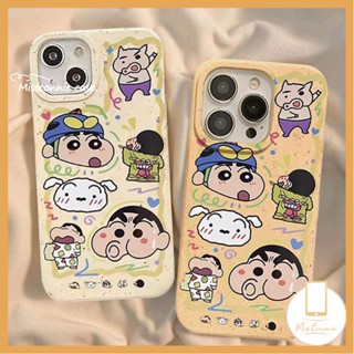 ใหม่ เคสโทรศัพท์มือถือ แบบนิ่ม ลายการ์ตูนชินจัง ย่อยสลายได้ เป็นมิตรกับสิ่งแวดล้อม สําหรับ IPhone 14 15 11 12 13 Pro MAX XR X XS MAX 7Plus 15 6 6S 8 7 Plus SE 2020