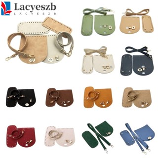 Lacyeszb สายคล้องกระเป๋าสะพายไหล่ หนัง PU สีพื้น แฮนด์เมด DIY แบบเปลี่ยน สําหรับเด็กผู้หญิง 3 ชิ้น ต่อชุด