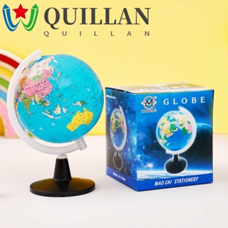 Quillan ลูกโลกแห่งโลก พร้อมขาตั้ง ฉลากทวีป ประเทศ ภูมิศาสตร์ พลาสติก อุปกรณ์ช่วยสอน การศึกษาปฐมวัย โลก โลก ทรงกลม โลก เครื่องประดับโลก