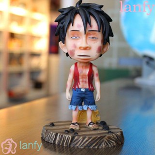 Lanfy โมเดลฟิกเกอร์ PVC รูปการ์ตูนอนิเมะ Luffy Monkey D Luffy ขนาด 16 ซม. สําหรับเก็บสะสม