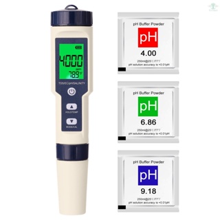 5 in 1 Professional Multi-parameter Combo Testing Meter PH/EC/TDS/Salinity/Thermometer Digital Multi-Function Tester Water Quality Tester