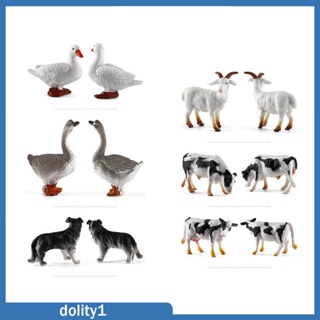 [Dolity1] ชุดโมเดลไก่จําลอง ฟาร์มสัตว์ 19 ชิ้น