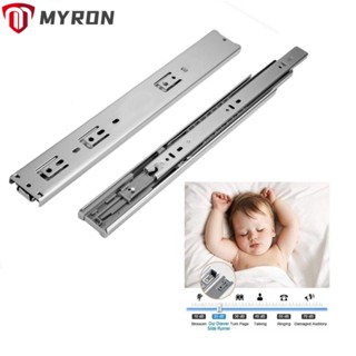 Myron รางสไลด์ แบบสามส่วน ทนทาน สําหรับเฟอร์นิเจอร์ โต๊ะคอมพิวเตอร์