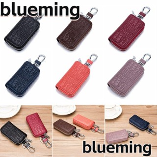 Blueming2 กระเป๋าใส่กุญแจรถยนต์ หนังจระเข้ มีซิป ทนทาน พร้อมพวงกุญแจ สําหรับผู้ชาย