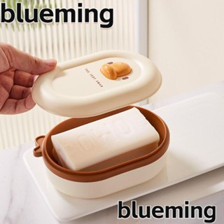 Blueming2 กล่องสบู่ ลายการ์ตูนเป็ดน้อย สีเหลือง กันน้ํา ไม่เจาะรู สีขาว สําหรับติดผนังห้องน้ํา