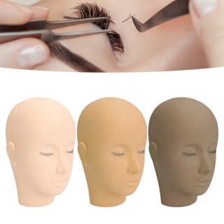 Master Sculptor Eyelash EXTENSION Mannequin HEAD 3 ชั้น Lashes แต่งหน้าความงามซิลิโคนการฝึกอบรมหัวตุ๊กตา