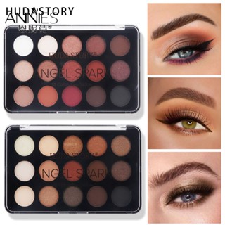 Huda STORY พาเลทอายแชโดว์ 15 สี เนื้อแมตต์ กลิตเตอร์ กันน้ํา ติดทนนาน