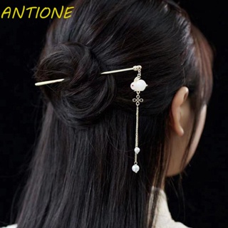 Antione กิ๊บติดผม รูปกระต่าย ซากุระ ประดับไข่มุก สไตล์จีนโบราณ หรูหรา ฤดูใบไม้ผลิ