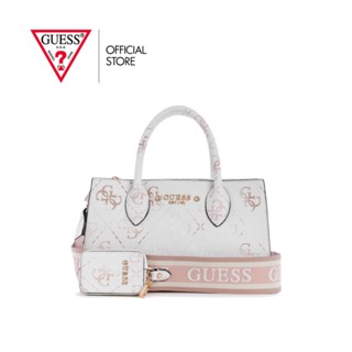 GUESS กระเป๋าถือ รุ่น SO896305 REA SML HIGH SOCIETY SATCHEL สีขาว