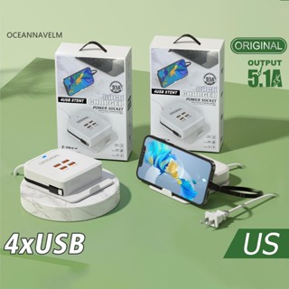 Oc ที่ชาร์จ พร้อมพอร์ต Usb 4 พอร์ต 4 พอร์ต ชาร์จเร็ว สําหรับโทรศัพท์มือถือ Apple Android