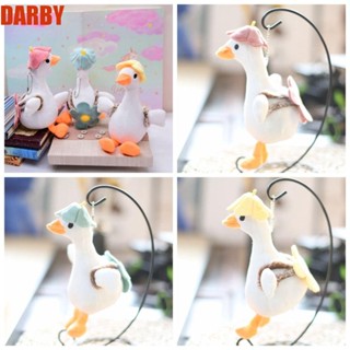 Darby พวงกุญแจ จี้ตุ๊กตาการ์ตูนห่าน สีขาว ขนาดใหญ่ สไตล์เกาหลี สําหรับห้อยกระเป๋าเป้สะพายหลัง