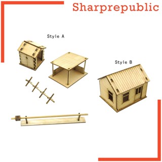 [Sharprepublic] ชุดโมเดลตัวต่อไม้ 1:72 แฮนด์เมด DIY อุปกรณ์เสริม สําหรับตกแต่ง