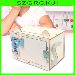 [szgrqkj1] ชุดโมเดลตัวต่อไม้ รูปกล่องล็อก 3D ของเล่นวิทยาศาสตร์ สําหรับเด็ก