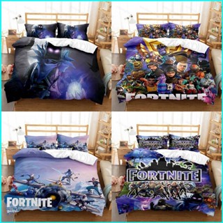 ชุดเครื่องนอน ผ้าปูที่นอน ปลอกหมอน ลายการ์ตูน FORTNITE ซักทําความสะอาดได้ สําหรับหอพัก บ้าน ห้องนอน