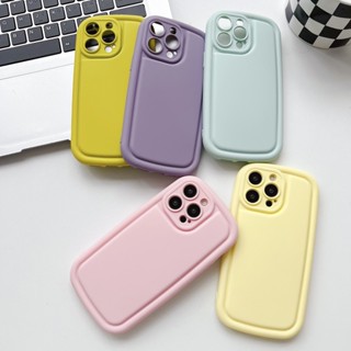 สําหรับ iPhone 15 14 13 Pro Max เคส ELVEV ที่มีสีสัน นุ่ม TPU เรียบง่าย ป้องกันกล้อง