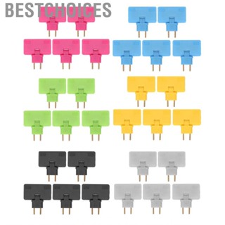 Bestchoices 5Pcs EU Socket Converter Cordless 180 Degree Extension 1 To 3 Plug Adapter