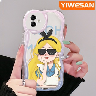 เคสโทรศัพท์มือถือ ซิลิโคนใส กันกระแทก ลายการ์ตูนเด็กผู้หญิงรวย สีครีม สําหรับ Samsung A04 A04E M04 F04