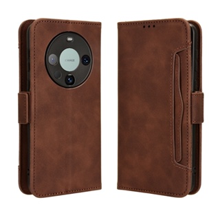 เคสหนัง ฝาพับ พร้อมช่องใส่บัตร สําหรับ Huawei Mate 60 Pro Huawei Mate60 Pro