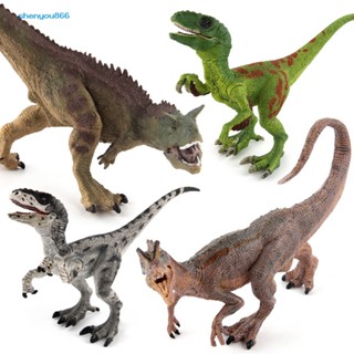 Syc- โมเดลฟิกเกอร์ Velociraptor Dinosaur สมจริง ของเล่น สําหรับสะสม ตกแต่งโต๊ะทํางาน