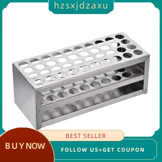 【hzsxjdzaxu】ชั้นวางหลอดทดลอง อลูมิเนียม 40 หลุม 14 มม. อเนกประสงค์ สําหรับห้องทดลอง