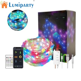 Lumiparty สายไฟ Led อัจฉริยะ บลูทูธ กันน้ํา ควบคุมด้วยแอปพลิเคชัน ใช้กลางแจ้ง