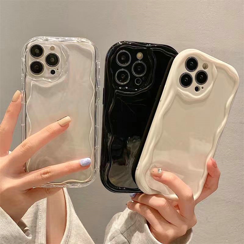 AYX| เคส สำหรับ OPPO A3s A12e A16k A16e A58 A73 A78 A93 A94 A54 A74 A98 5G F9 Pro F11 Soft Silicone Water Rippe Simple Phone Case