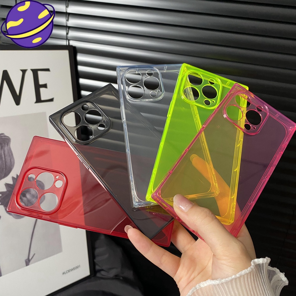 เคสโทรศัพท์ใสทรงสี่เหลี่ยมเหมาะสําหรับ ไอโฟน 16 15 14 13 12 11 มือโปร สูงสุด 14 15 16 บวก ฝาหลังปลอก