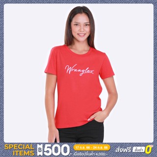 WRANGLER เสื้อยืดแขนสั้นผู้หญิง ทรง REGULAR รุ่น WR S523WTSSF59 สีแดง