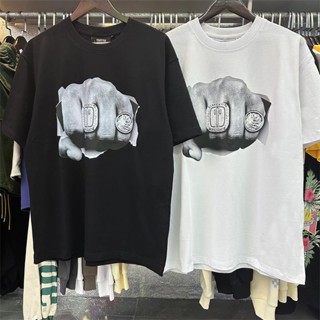 เสื้อยืดแขนสั้น ผ้าฝ้าย พิมพ์ลายโลโก้ Trapstar London Ring Fist BREAKTHROUGH สําหรับผู้ชาย และผู้หญิง