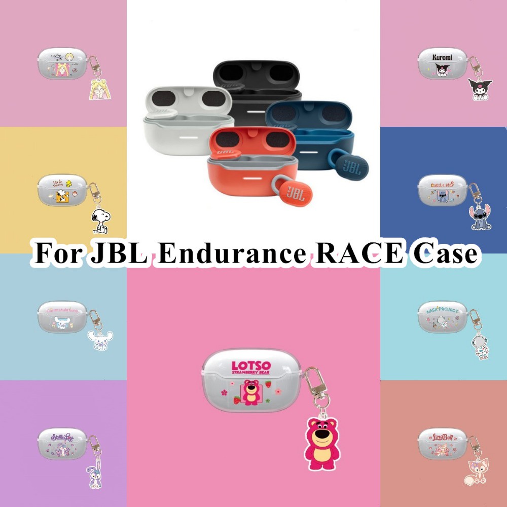 สําหรับ JBL Endurance RACE Case รูปแบบการ์ตูนสดสําหรับ JBL Endurance RACE TWS Casing Soft Headphone 