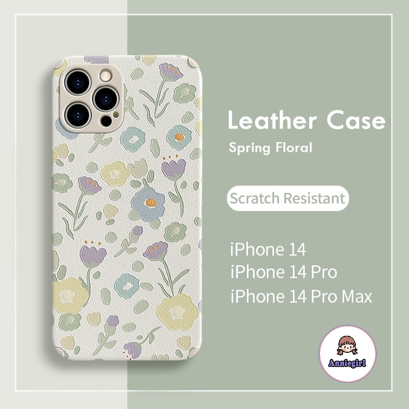 เคสโทรศัพท์มือถือหนังนิ่ม กันรอยขีดข่วน ลายดอกไม้ สําหรับ IPhone 11 13 12 14 Pro MAX XS MAX XR 7 8plus SE