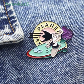 Twinkle1 เข็มกลัด ลายภาพยนตร์ Futurama Futurama Futuramas Fly To the future Philip J.Fry Aloa Mars Comedy Badge สไตล์คลาสสิก สําหรับผู้หญิง