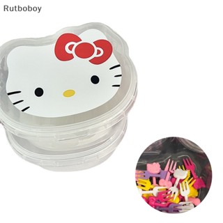 [Rut] กล่องอาหารกลางวัน ลายการ์ตูน Hello Kitty พร้อมฝาปิด น่ารัก สําหรับใส่ผลไม้ COD