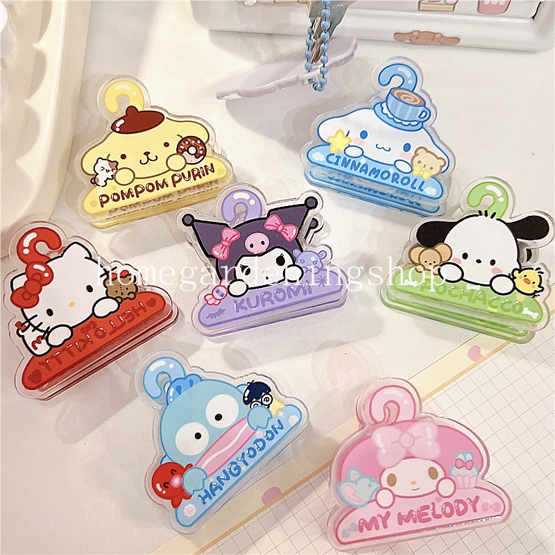 Sanrio แหนบคีบอาหาร อะคริลิค ลายการ์ตูนอนิเมะ สองด้าน น่ารัก อเนกประสงค์