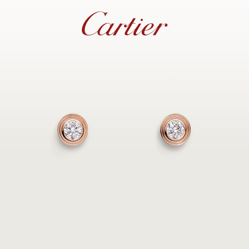 [รวมบรรจุภัณฑ์] Cartier Cartier Cartier d'Amour ต่างหูเพชร ขนาดเล็กมาก ของขวัญคู่รัก