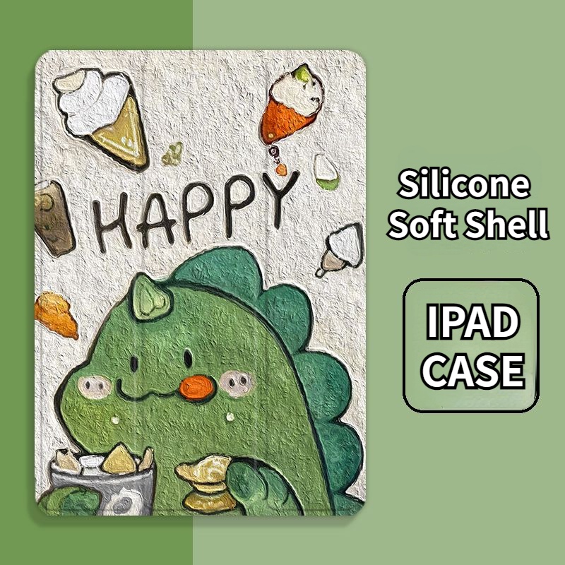 เคสแท็บเล็ต กันกระแทก ลายไดโนเสาร์ พร้อมช่องใส่ปากกา สําหรับ iPad Pro11 iPad Gen5gen6 Air5 Air4 Air3 Gen7 Gen8 Gen9 10.2 iPad Gen 10