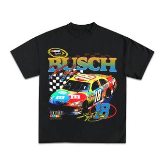 Nascar Kyle Busch M&M เสื้อยืดแข่งวินเทจ