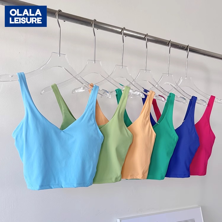 OLALA LEISURE สไตล์ใหม่ กันกระแทก วิ่ง ความเข้มสูง โยคะ ชุดชั้นใน สวยงาม ด้านหลัง กีฬา ชุดชั้นใน ผู้หญิง lulu เสื้อกีฬา