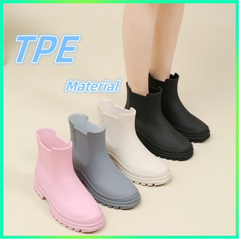 แฟชั่น TPE เชลซีรองเท้าฝนลำกล้องสั้นของผู้หญิงสีชมพู/ผู้ใหญ่รองเท้าน้ำลื่นผู้หญิง/Water Shoes Women