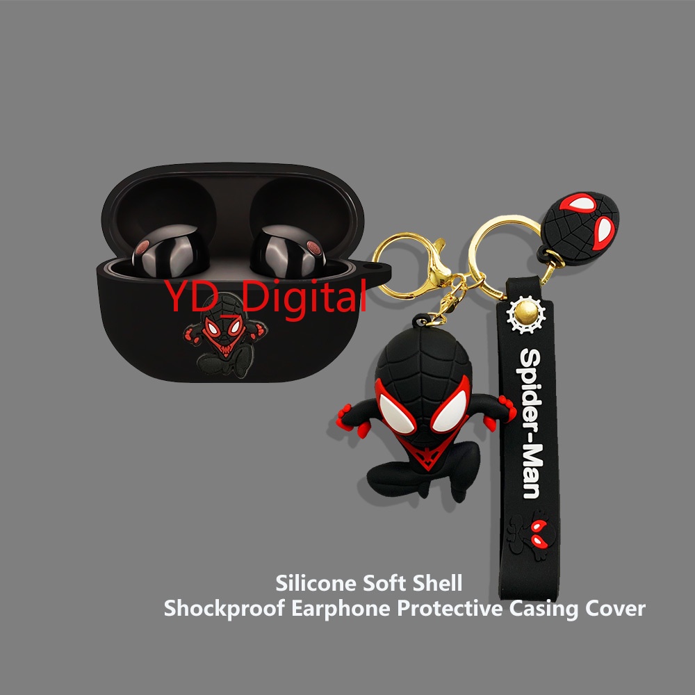 เคสซิลิโคน ลายการ์ตูน กันกระแทก พร้อมจี้ สําหรับ Sony WF-1000XM5 WF-1000XM4 WF-1000XM3