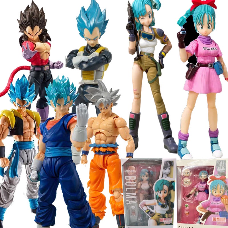 Sh ฟิกเกอร์ Dragon Ball Z Shf Bulma Son Goku Gohan Gogeta Vegetto Krillin Vegeta IV Hercule ของเล่นส