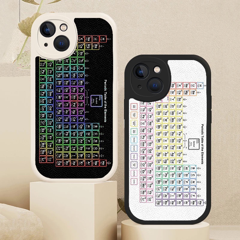 TP-1 เคมีตารางธาตุองค์ประกอบ Lambskin Soft CaseสําหรับIPhone 17,15 14 13 12 11 Pro Max X XR XS 7 8 Plus SE 2020