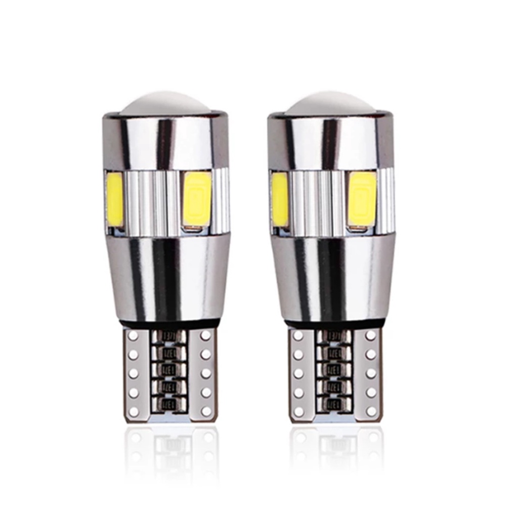 หลอดไฟอ่านหนังสือ Led W5W T10 501 194 5630 6SMD 6000K 12V สีขาว สําหรับติดตกแต่งภายในรถยนต์ 2 ชิ้น