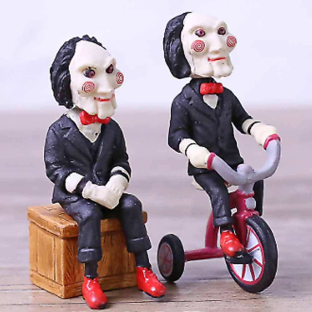 Horror Movie Saw Billy Mini PVC Figure Horror Dolls Decoration Toys Model gift