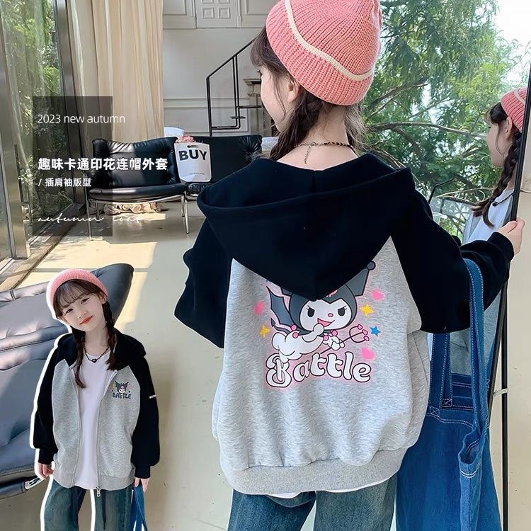เสื้อแจ็กเก็ตกันหนาว มีฮู้ด แบบบาง สําหรับเด็กผู้หญิง